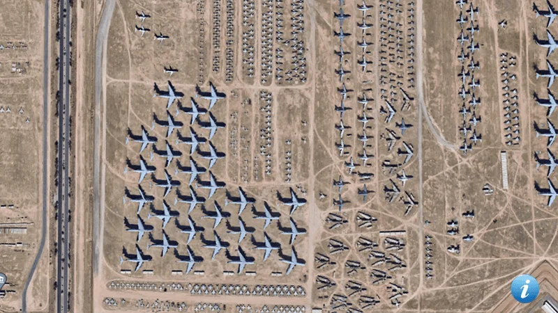 18 Amazing and Mysterious Locations on Google Earth (with coordinates) 2 Airplane Boneyard