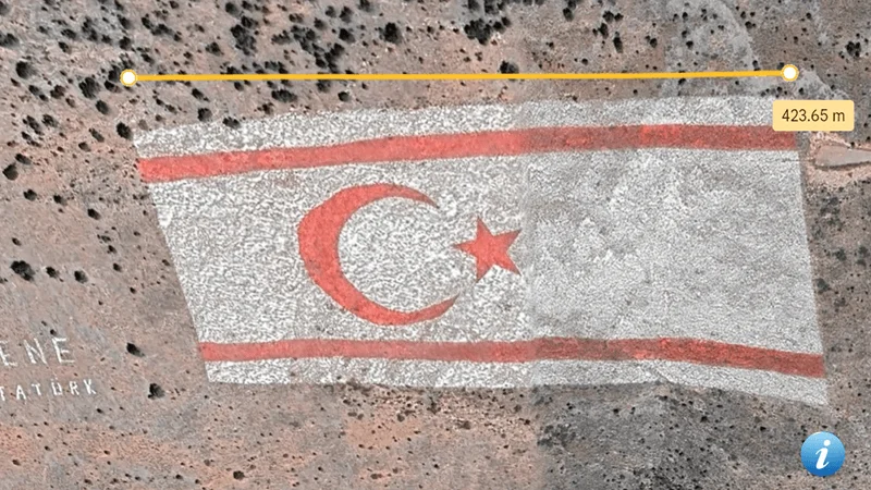 18 Amazing and Mysterious Locations on Google Earth (with coordinates) 17 Northern Cyprus Flag